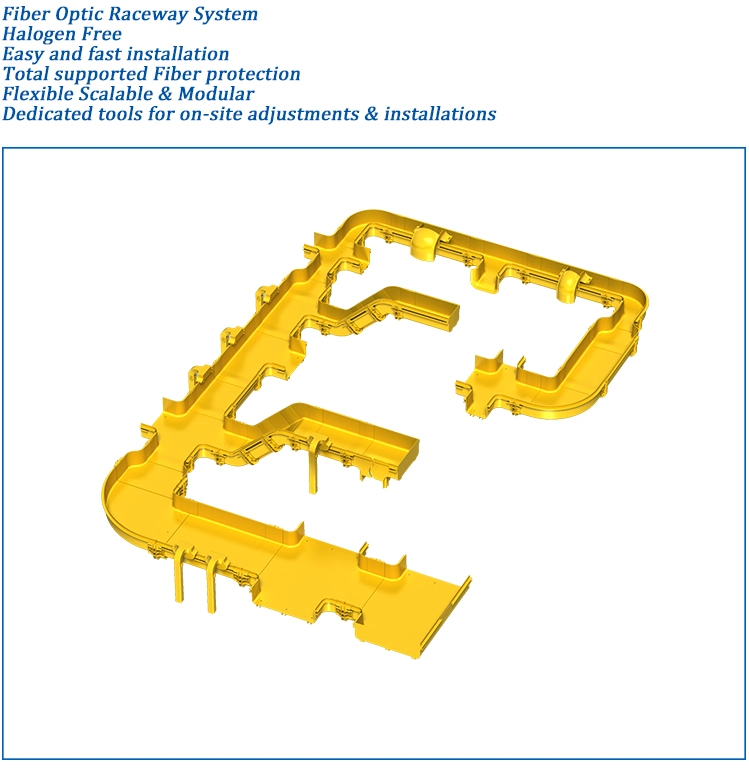 Indoor 240mm Channel Type China Outdoor Yellow Fiber Optic Runner Cable Tray