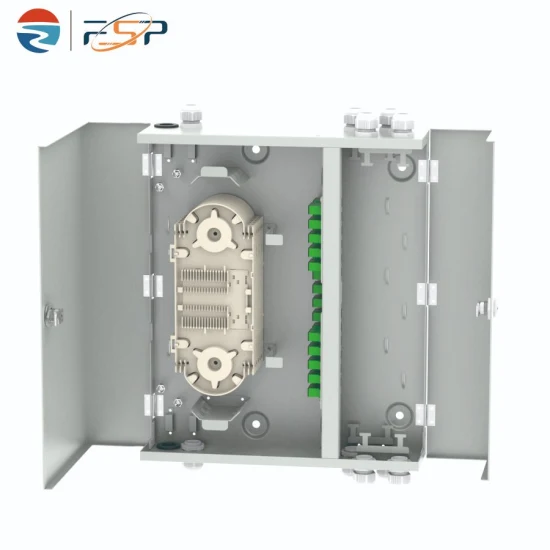 Caja de conexiones terminal de distribución de fibra óptica de 72 núcleos FTTH de puertas dobles